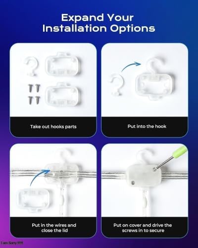 1040 RGB LED Smart Curtain Lights with APP Control, 9.8x6.6Ft in 9.8x6.6Ft in 1040LED-RGB, alternate view 6