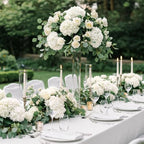 104Pcs White Flowers, Hydrangea Artificial Flowers Bulk, alternate view 2
