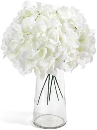 104Pcs White Flowers, Hydrangea Artificial Flowers Bulk, alternate view 4