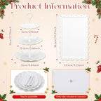 105 Pcs Christmas Tea Party Supplice Gingerbread Party Decorations in White, alternate view 4