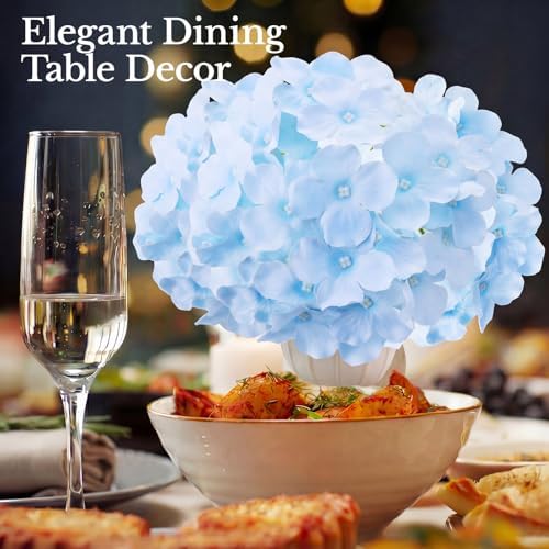 105PCS Hydrangea Artificial Flowers with Stronger Bendable Stems, Premium Silk Faux Hydrangea Flowers Bulk for, alternate