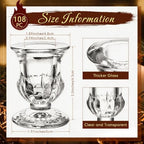 108 Pack Glass Candlestick Holders Bulk 2.5 Inch Taper Candle Holders Small Ritual Candle Stand Table, alternate view 3