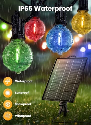 108FT 52LED Solar Christmas Lights Outdoor with Remote & USB Port in Multicolor, alternate view 3