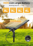 108FT 52LED Solar Christmas Lights Outdoor with Remote & USB Port in Multicolor, alternate view 4