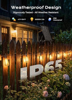 108FT Solar String Lights Outdoor Waterproof, Last 30+Hrs Runtime, alternate view 3