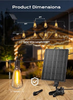 108FT Solar String Lights Outdoor Waterproof, Last 30+Hrs Runtime, alternate view 6