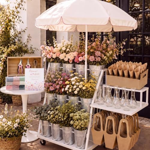 109 Pcs DIY Bloom Bar Flower Supplies Kit Wedding, Glass Vase