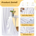 10ft×12ft White Backdrop Curtain for Wedding Parties, Wrinkle Free Polyester Photo Backdrop Drapes for Baby, alternate view 4