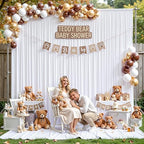 10ft×12ft White Backdrop Curtain for Wedding Parties, Wrinkle Free Polyester Photo Backdrop Drapes for Baby, alternate view 7