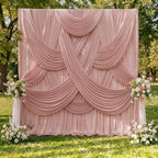 10ft×12ft Wrinkle Free Dusty Pink Backdrop Curtains for Wedding Parties in 12ft Long_2 Panels in Dusty Pink