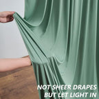 10ft×12ft Wrinkle Free Sage Green Backdrop Curtain for Weddings Parties in 12ft Long_2 Panels in Sage Green, alternate view 4