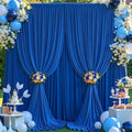 10ft×14ft Royal Blue Wrinkle Free Backdrop Curtain for Parties Wedding in 14ft Long_2 Panels in Royal Blue