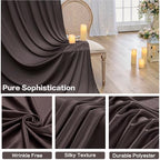 10ft×15ft Brown Backdrop Curtain for Wedding Parties, alternate view 3