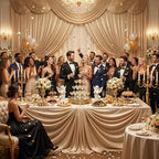 10ft×15ft Camel Backdrop Curtain for Wedding Party, alternate view 2