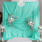 10ft×15ft Mint Green Backdrop Curtain for Wedding Parties