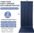 10ft×15ft Navy Blue Backdrop Curtain for Wedding Parties, alternate view 6