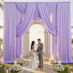 10ft×15ft Taro Purple Backdrop Curtain for Wedding Parties, alternate view 2