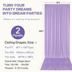 10ft×15ft Taro Purple Backdrop Curtain for Wedding Parties, alternate view 6