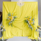 10ft×15ft Yellow Backdrop Curtain for Wedding Parties