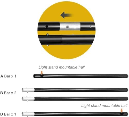 10ft/3M Background Folding Crossbar, Photography Lighting Muslin Backdrop Support Crossbar, 1 x 3m Crossbar, 3 x, alternate