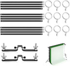 10ft/3M Background Folding Muslin Backdrop Support, 3 x 3m Crossbar, 2 x Mount, 9 x Clip in 3 x 3m