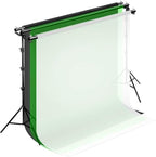10ft/3M Background Folding Muslin Backdrop Support, 3 x 3m Crossbar, 2 x Mount, 9 x Clip in 3 x 3m, alternate view 2