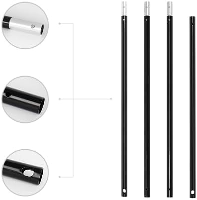 10ft/3M Background Folding Muslin Backdrop Support, 3 x 3m Crossbar, 2 x Mount, 9 x Clip in 3 x 3m, alternate view 3