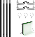 10ft/3m Photography Lighting Muslin Backdrop Support Crossbar, Includes 1x 3m Crossbar, 2x Mounts, 3x Clips in