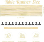 10FT Cheesecloth Table Runner Boho Party Home Decorations in 35" x 120"-6 Pack in Beige, alternate view 3