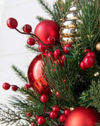 10ft Christmas Charm Outdoor Artificial Garland with Clear LED Lights, alternate view 2