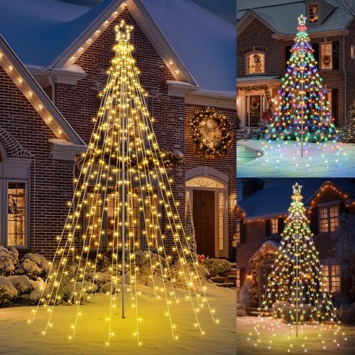 10Ft Color Changing Christmas Tree Lights - Warm to Multicolor