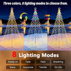 10Ft Color Changing Christmas Tree Lights - Warm to Multicolor, alternate view 2