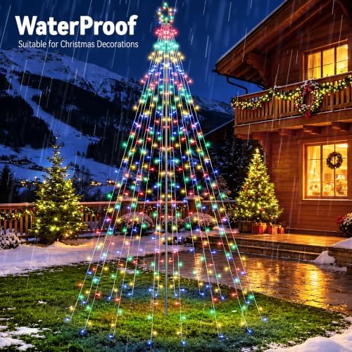 10Ft Color Changing Christmas Tree Lights - White to Multicolor, alternate view 5