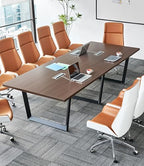 10FT Conference Table with Cable Management Grommets - Modern Rectangle Office Meeting/Boardroom Table with
