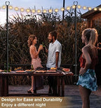 10FT Deck String Light Poles for Outdoor String Lights, 2pcs, alternate view 2