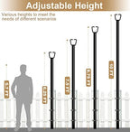10FT Deck String Light Poles for Outdoor String Lights, 2pcs, alternate view 3