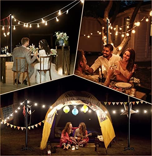 10FT Deck String Light Poles for Outdoor String Lights, 2pcs, alternate view 7