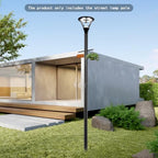 10FT Direct Burial Lamp Post, Split Street Light Pole with Cross Arm Lighting Post Fixtures for Pathway, alternate view 2
