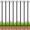 10Ft Exterior Light Poles 8 Pack, Durable Metal Light Posts for Outdoor Use, Equipped with Fixed Brackets for