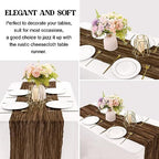 10FT Fall Cheesecloth Table Runner Boho Party Home Decorations in 35" x 120"-6 Pack in Brown, alternate view 4