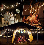 10FT Ground Base String Light Pole for Outdoor String Lights,2pcs, alternate view 7