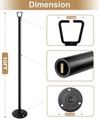 10FT Ground Base String Light Poles for Outdoor String Lights for Garden, Backyard, Patio Lighting Stand for, alternate view