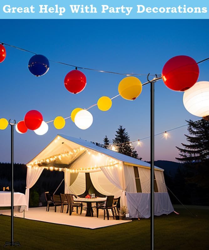 10FT Heavy Duty String Light Pole Stand for Outdoor, 1 Pole, alternate view 7