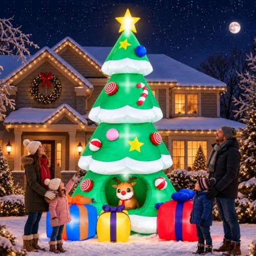 10FT Inflatable Christmas Tree Outdoor Decorations