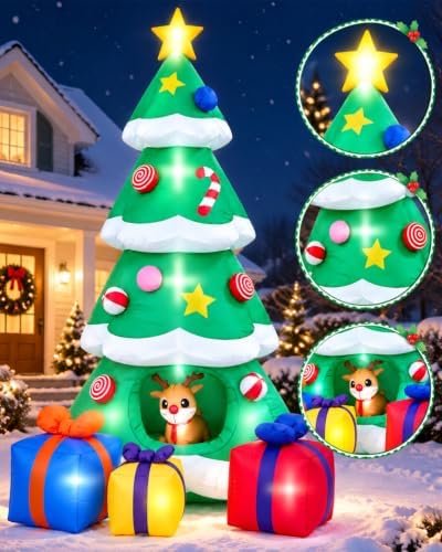 10FT Inflatable Christmas Tree Outdoor Decorations, alternate view 5