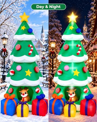 10FT Inflatable Christmas Tree Outdoor Decorations, alternate view 7