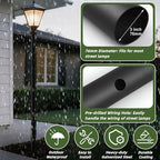 10FT Outdoor Lamp Post, Split Street Light Pole with Cross Arm Base Mount Lighting Post Fixtures for Pathway, alternate view