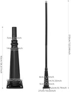 10FT Outdoor Lamp Post, Split Street Light Pole with Top Globe & Ground Cage Lighting Post Fixtures for Pathway, alternate