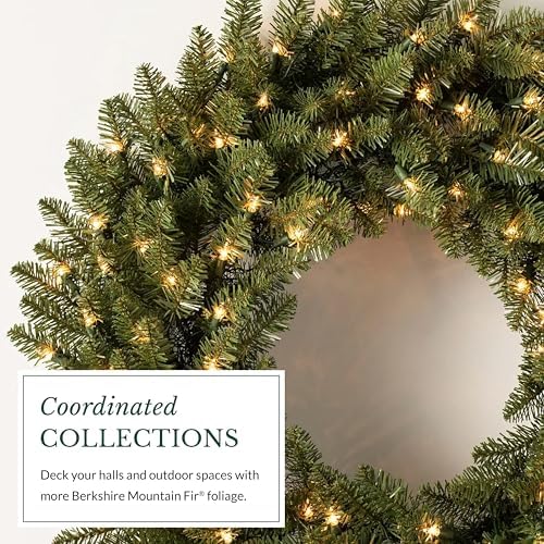 10ft Pre-Lit Berkshire Mountain Fir Garland - Premium Artificial Christmas Garland with 100 LED Battery Lights, alternate