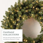 10ft Pre-Lit Berkshire Mountain Fir Garland - Premium Artificial Christmas Garland with 100 LED Battery Lights, alternate